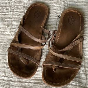 Chaco brown leather sandals, gently worn size 7